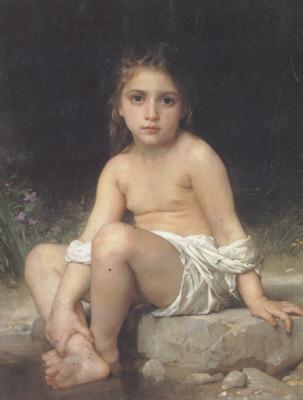 Adolphe William Bouguereau Child at Bath (mk26) oil painting picture